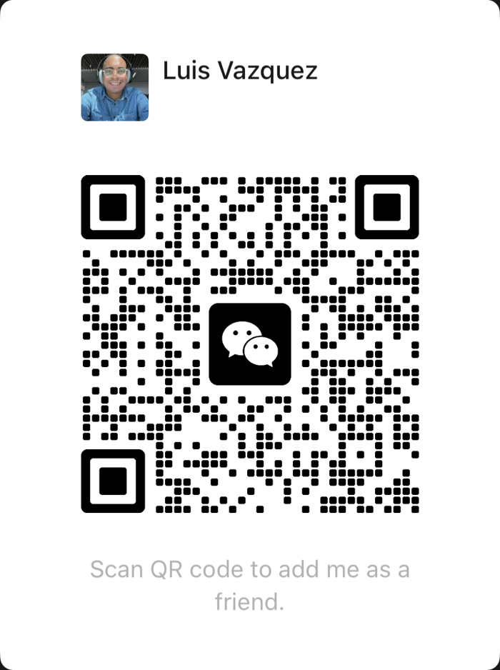WeChat QR code to add Luis Vázquez